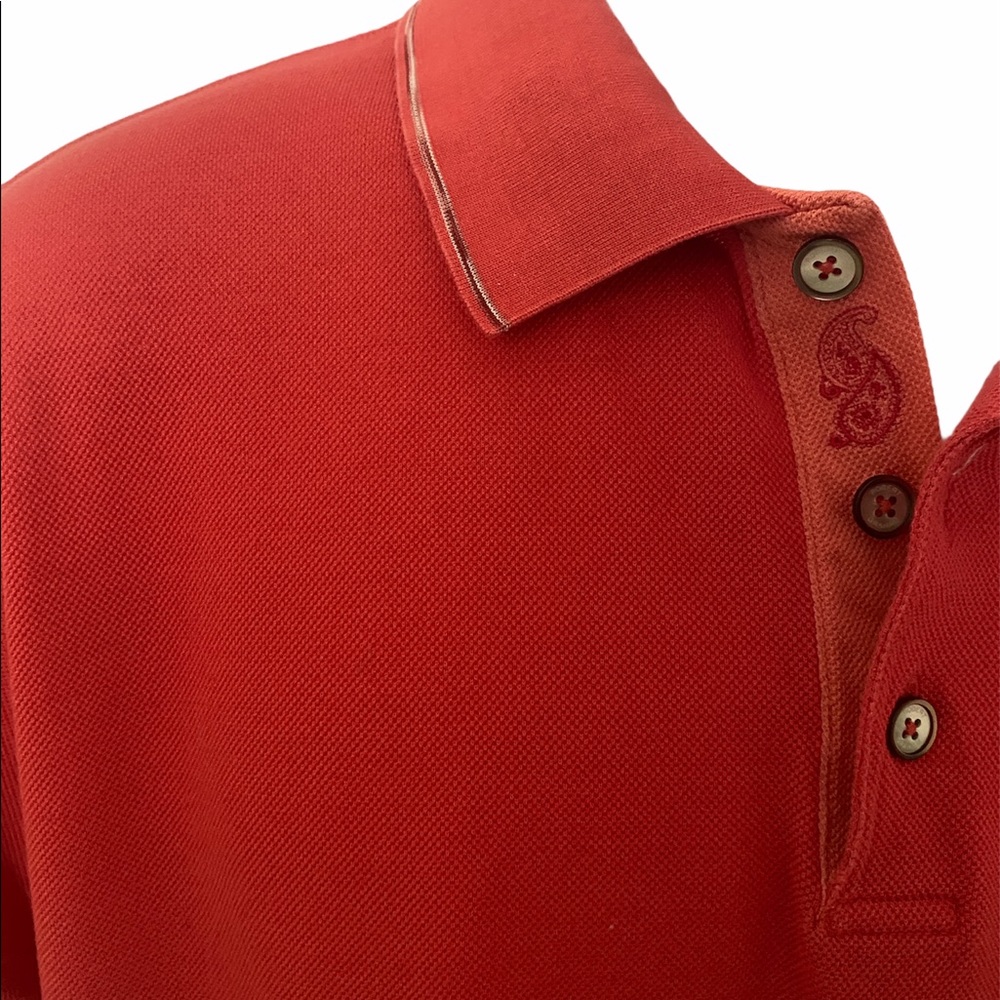 ⬇️REDUCED ROBERT GRAHAM POLO 2XL ROSE RED EUC EMBROIDERED